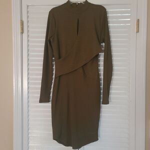 Guess Bodycon Ribbed Dress Green